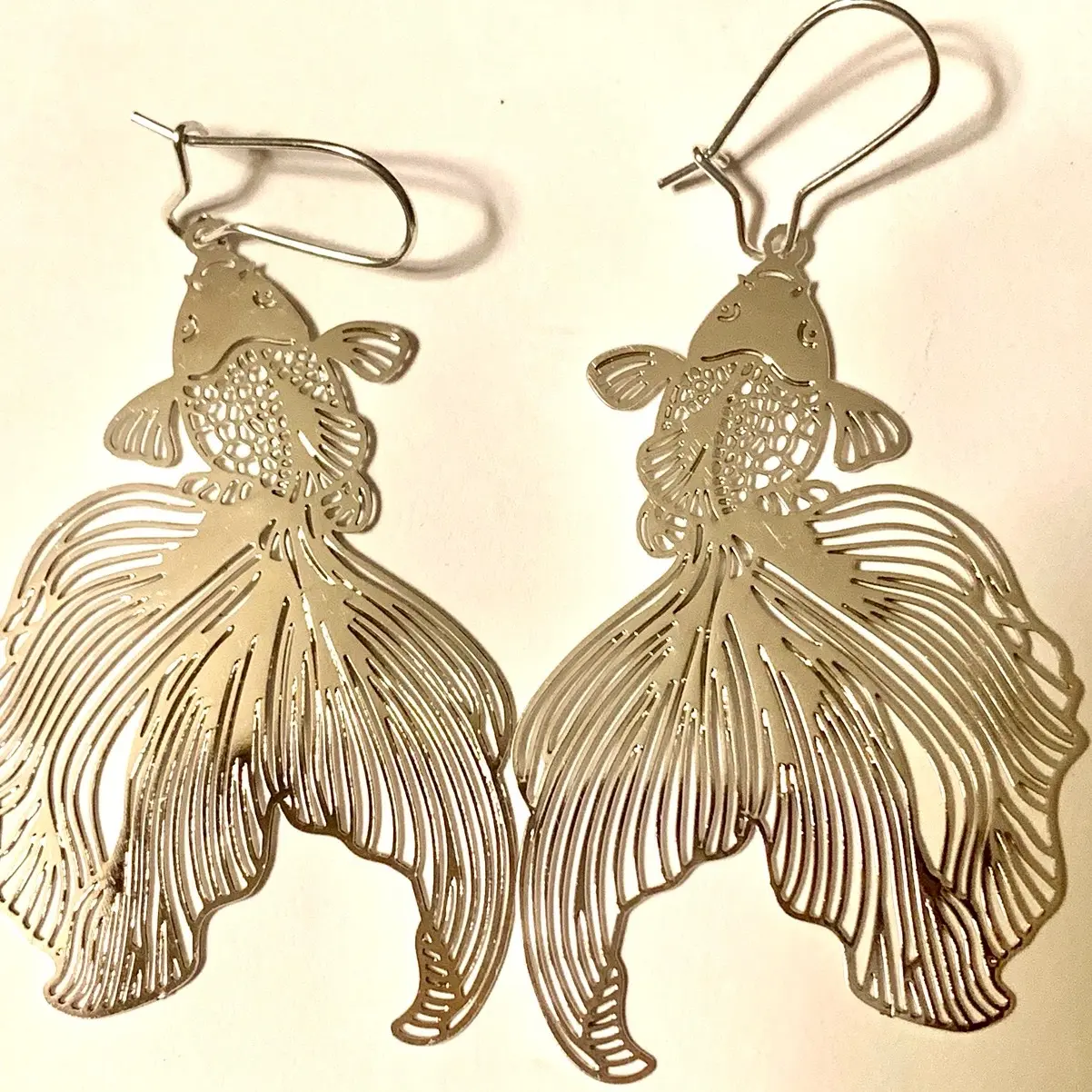 Metal Koi Earrings
