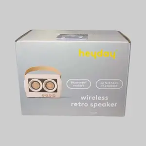 Heyday Wireless Retro Bluetooth Speaker – Portable Rechargeable Speaker with Strap