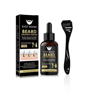 Beard Growth Serum&Beard Massage Derma Roller, Beard Care Kit, Promoting Beard Growth, Used for Beard Care To Make Beards Thicker