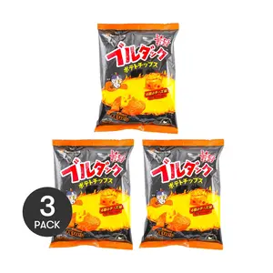 SAMYANG Buldak Spicy Chicken Chips - Japanese Version, 4 Cheese Flavor, 55g x 3 Packs