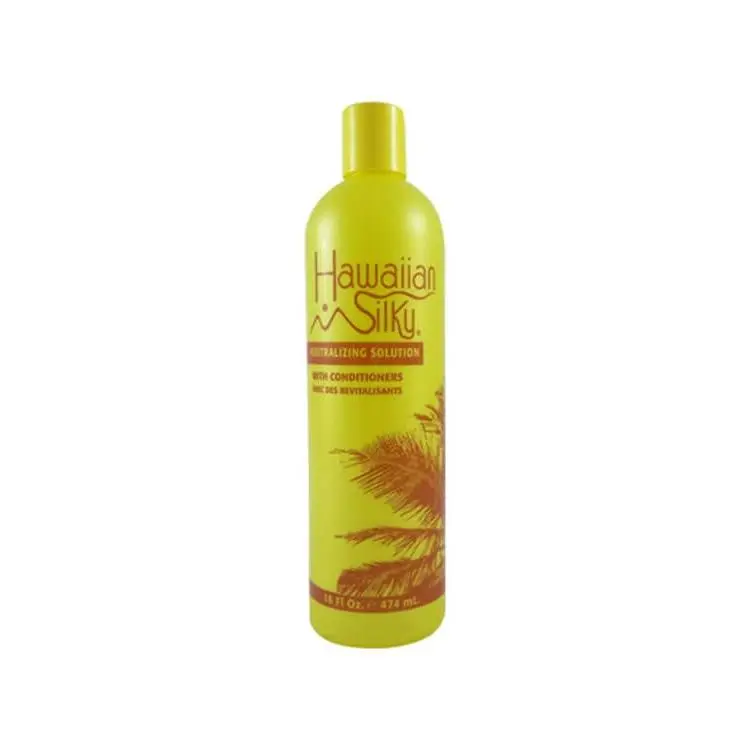 Hawaiian Silky Neutralizing Solution Cleanser with Conditioners, 16 oz Curly Haircare Liquid, Curly Hair