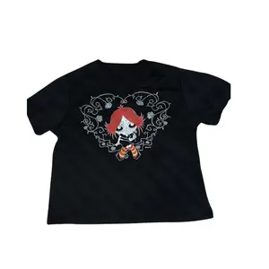 Pretty Gang Of Athletes Humor Ruby Gloom Baby Tee, Women Fitted T-Shirt, Y2k Girly Clothes, Goth Punk College Humour Cartoon, Scene Clothing 2000s, Gift For Girlfriend