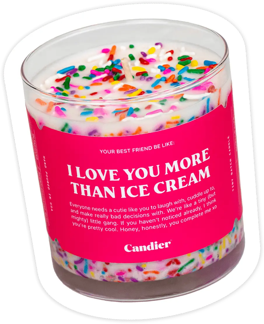 I Love You More Than Ice Cream Candle I Love You More Than Ice Cream Candle