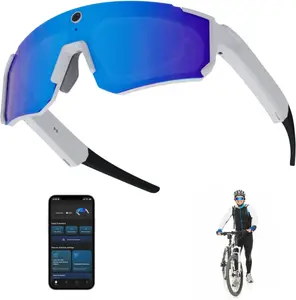 AI Smart Glasses with Camera 4K, 8MP HD Video Recording Glasses with Camera, Built-in Storage(No SD Card Needed), Wearable Tech Bluetooth Sunglasses for Outdoor Sports Cycling/Skiing/Baseball