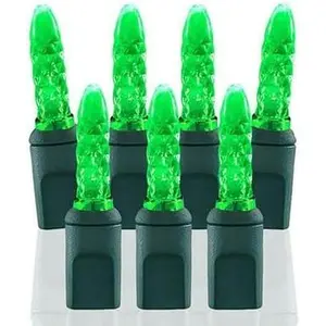 Pro  M5 LED  Lights - 70 Count Mini 5mm String Lights - Professional Grade Indoor/Outdoor Commercial Holiday Light Set for Trees, Bushes, & Decor - Green