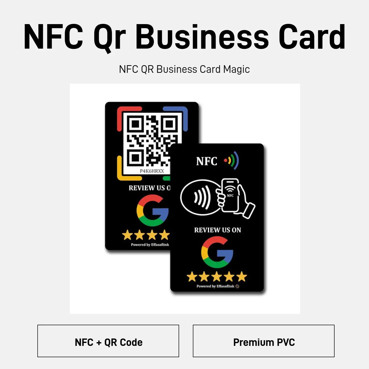 Smart Social Proof Card – NFC & QR Code – Wallet-Friendly, Review-Friendly