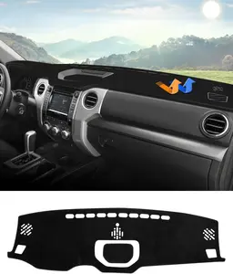 KUST Dashboard Cover Mat for 2014-2024 Toyota Tundra Accessories Dash Cover Flannel Dash Mat Sunshade Glare UV Rays Protector