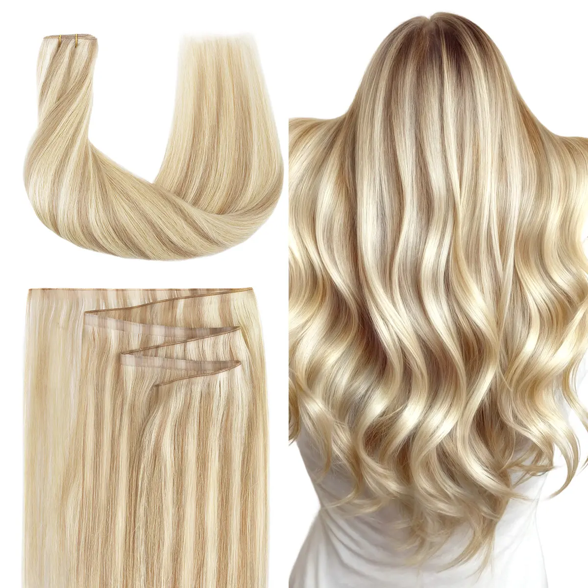 #18A/613 Dark Blonde Highlighted Bleach Blonde