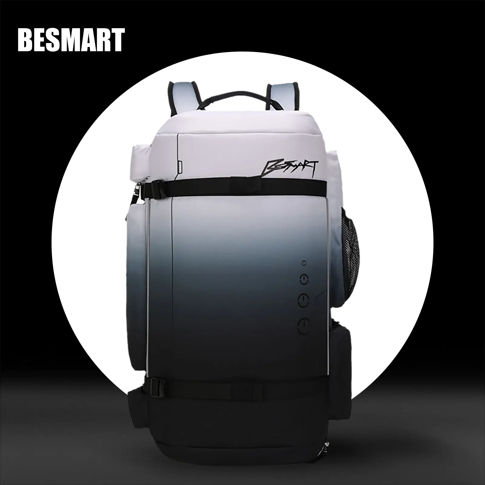 BE SMART 50L Extra Large Gym Backpack, Big Gym Bag with Shoes Compartment, Waterproof Heavy Duty Duffel Bags, Men's Women Workout Backpacks for Outdoor Sport,Hiking,Camping,Travel Durable