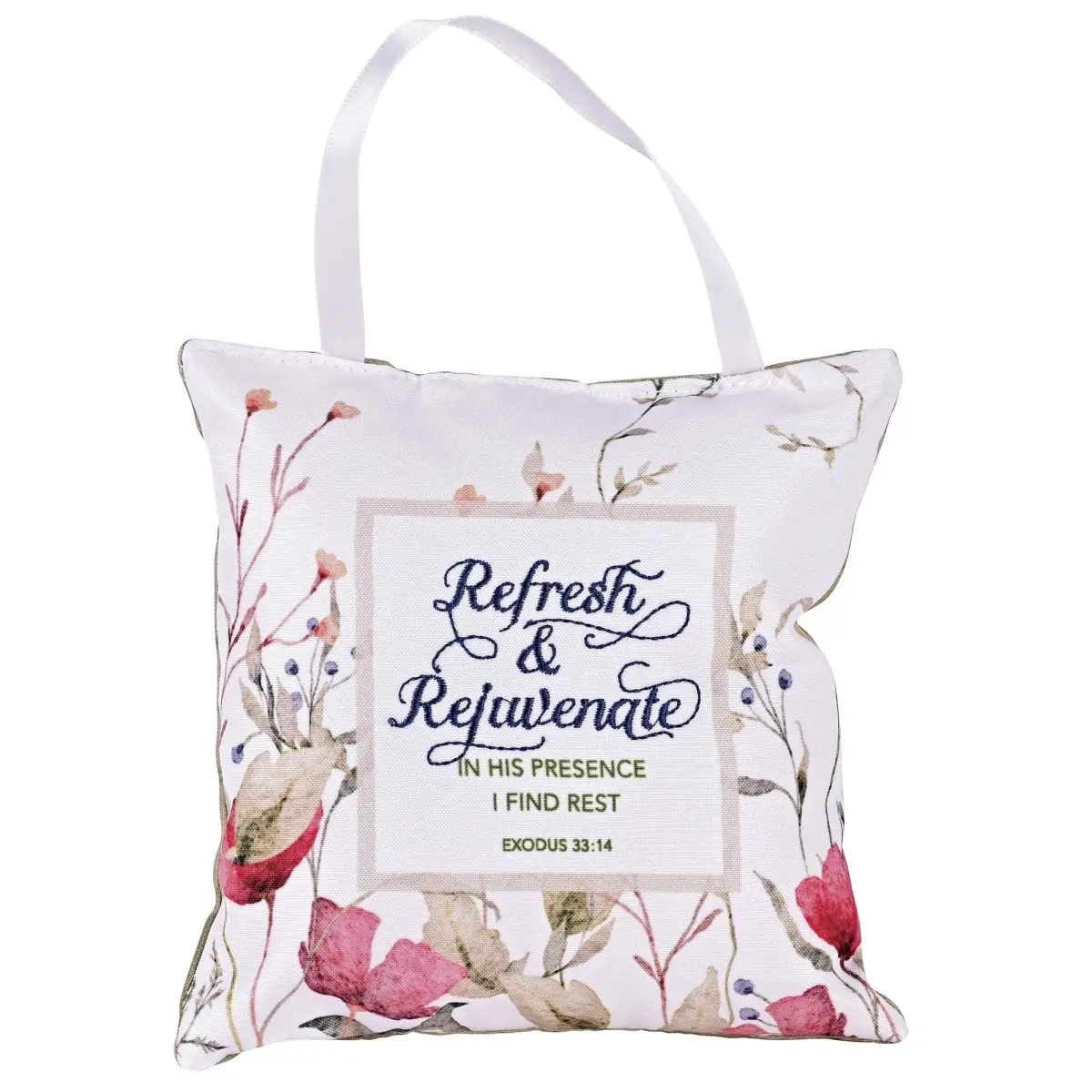 360 Stand Hanging Door Pillow - DP113, 6x6 in, Lightweight, Floral Motif, Refresh & Rejuvenate Function, Front Door Decor