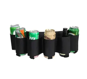 Beer Belt Holster Beer Soda Bottle Holder Belts Drink Can Holder Adjustable Waist Pack Bag Holds 6 Cans