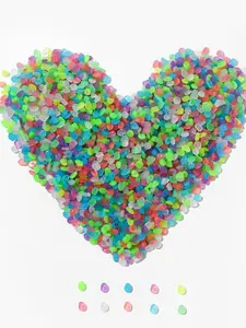 1pcs 0.5cm Glow-In-The-Dark Pebbles, Natural Stone for Garden Fish Tank Decor, Fluorescent Archaeological Stones, Cross-Border Supply