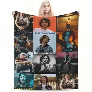 Graphic Design Soft Throw Blanket for Sofa Bed - Warm and Comfortable Air Conditioning Blanket Bailey Country Style Zimmerman
