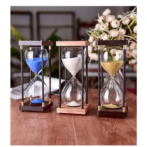 15 30 60 Minute Hourglass Timer for Kids Adults Anti-shock Glass Sand Timer Creative Vintage Home Office Decor