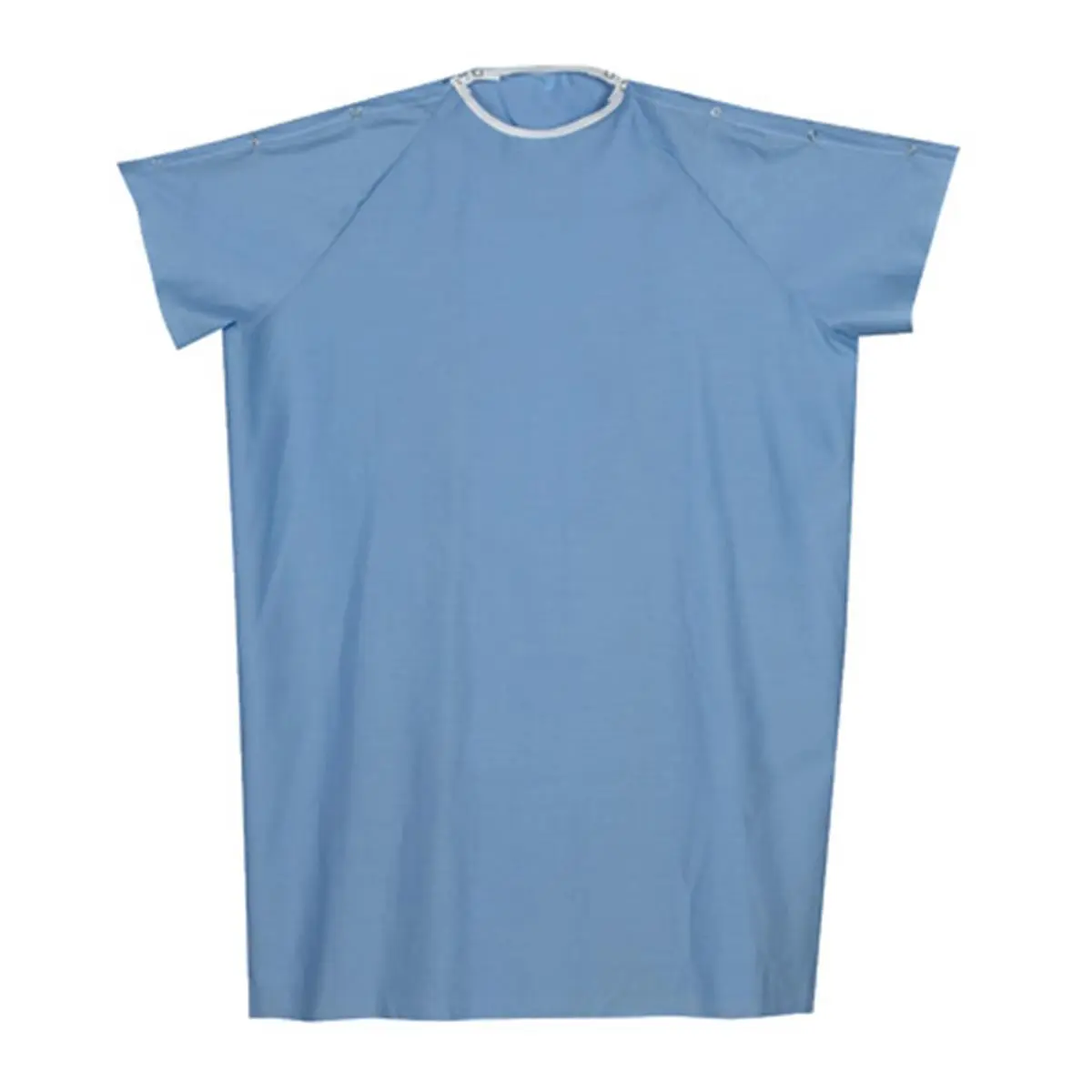 212 MAIN Basic Small Animal Convalescent Gown Tops - Casual Blue Cotton Fabric Pet Health Supplies, Comfortable Large Raglan Fitted Sleeves with Snaps, Comfortable Large Raglan Sleeves