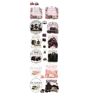 Booktok Reader Vibes DTF Gang Sheet | “Just One More Chapter” | Smut, Cozy & Dark Romance Designs