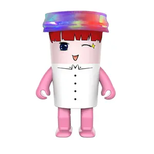 Sawolol Bluetooth Wireless Kids Speakers: A Dancing Swing Music Player Mini Speaker with TWS Pairing and RGB Light for Gifts for Teen Sweet Girls Trendy Stuff for Cute Room Decor (Pink)