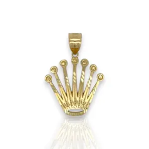 Crown Pendant  - 14k Yellow Gold
