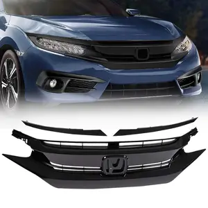 Fit For 2016-2018 Honda Civic Front Hood Grille Mesh Grille Factory Style New