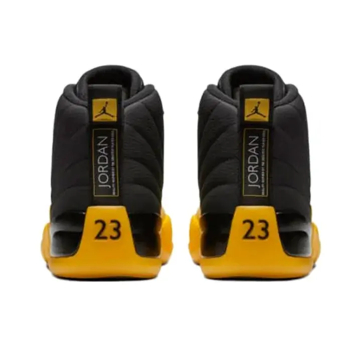 Black Yellow High‑Top Retro Basketball Sneakers, Matte Black Upper, Bright Yellow Side & Midsole Panels, High‑Cut Ankle Collar, Cushioned Wear‑Resistant Midsole, Anti‑Slip Outsole, Lace‑Up Street Fashion Casual Shoes