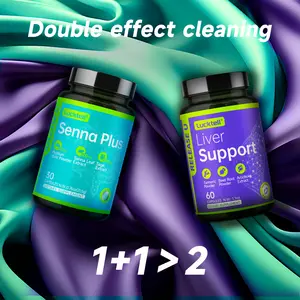LuckTell Liver Support & Senna Plus,30-Day  Dual-Action Detox,Cleanse Refresh Colon & Repair Combo for Liver and Gut Health,Digestive Support,Dietary