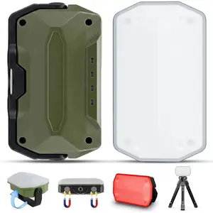 2Pack Camping Light, Magnetic LED Flashlight, Tent Light with 3 Color Temperature, 4-in-1 Flashlight & Emergency Lights for Home Power Outages, Outdoor Camping Essentials