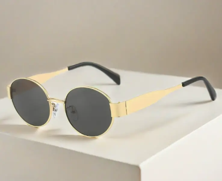 Retro Oval Glasses Classic Design for Instant Confidence Boost & Versatile Style Upgrade Perfect for Any Outfit Vintage Charm Accessory Fashionable Sunglasses Dark Frame Sunglasses