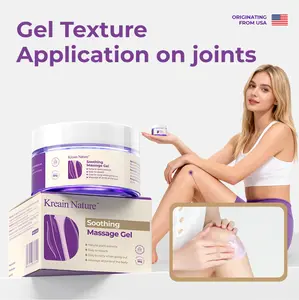 Kreain Nature Soothing Massage Gel, Natural Formula, Fast Absorbing, Relief for Knee, Back & Neck Pain