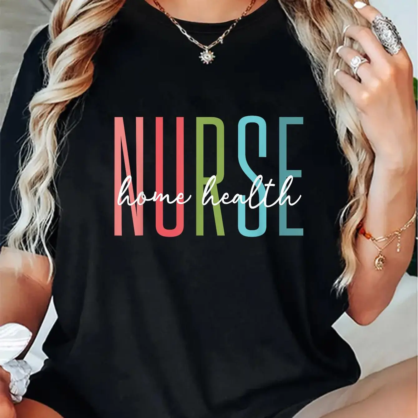 100% Cotton Home Health Nurse Home Care Nursing Registered Nurse RN T-Shirt Shirt