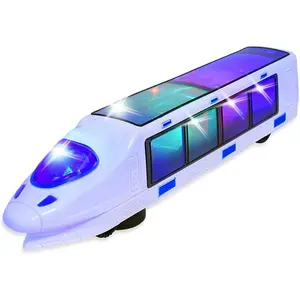 WEofferwhatYOUwant Bullet Train Toy – Electric Bump and Go Monorail for Kids with Lights & Music – Battery-Powered Toy Train with 3D Flashing LEDs – Gift for Toddlers Ages 3+