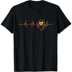 911 Dispatcher Heartbeat Headset T-Shirt - Emergency Operator Gift Tee