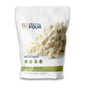 [Crucial Four] 16oz Grass-Fed Collagen Peptide Powder for Hair, Skin, Nails & Joint Health – Non-GMO, Organic Sports Recovery Protein Supplement with Amino Acids