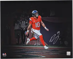 Bo Nix Denver Broncos Autographed "16 x 20" Touchdown Celebration Spotlight Photograph - Fanatics Authentic Certified