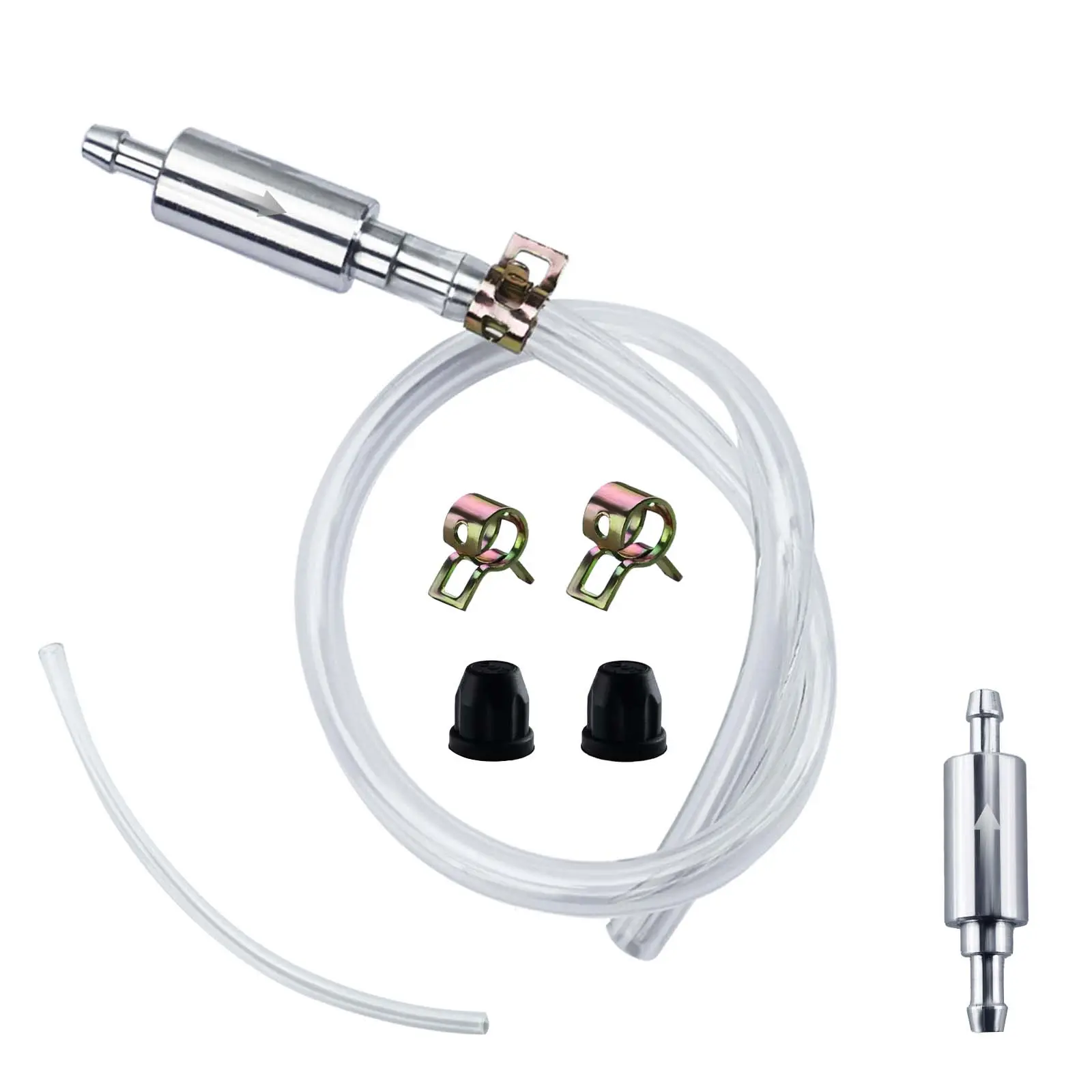 2026 new Brake Bleeder Kit, one-way check valve, Universal Brake Bleeder Tool Car Accessories for Car / Motorbike / Bike / motorcycle (1 Set) , metal clip tube soft, Stainless hydraulic brake system