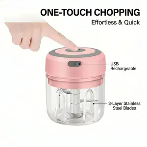 Mini Electric Garlic Chopper - Perfect for Quick Garlic, Ginger & Spices