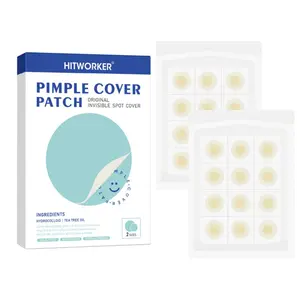 Hydrocolloid Pimple Patches with Tea Tree Oil, 2 Sizes Invisible Acne Spot Stickers, Absorb Oil & Pus, Waterproof Blemish Cover Dots for Face