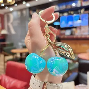 Cherry Resin Car Keychain