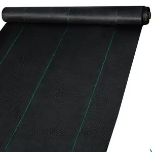 VEVOR 6FT×300FT Premium Weed Barrier Fabric Heavy Duty 2.4OZ, TikTokShopBlackFriday, Woven Weed Control Fabric, High Permeability Good for Flower Bed, Geotextile Fabric for Underlayment, Polyethylene Ground Cover