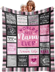 Nana Gifts Blanket, Soft Comfortable Flannel, Nana Blanket, Nana Birthday Gifts, Birthday Gift for Nana, Best Nana Ever Gifts, Nana Gifts from Grandkids, Grandma Gifts, Granny Gigi Mimi Gift