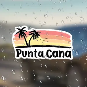 Dominican Republic Punta Cana Travel Sticker for Cars Laptops Refrigerators Suitcases Plastic Surfaces, Souvenir Decal for Vehicles & Electronics, Universal Car Sticker