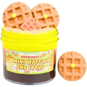 Mini Waffles and Syrup Slime (SCENTED) | Handmade Slime | Hippocampe Slimes (4OZ)