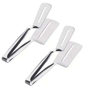 2Counts Double-Sided Non-Stick Stainless Steel Grill Spatula, Ultra-Long Heat Resistant Pizza Steak Flipper, Anti-Slip Handle Kitchen Tool Set, Barbecue Accessories