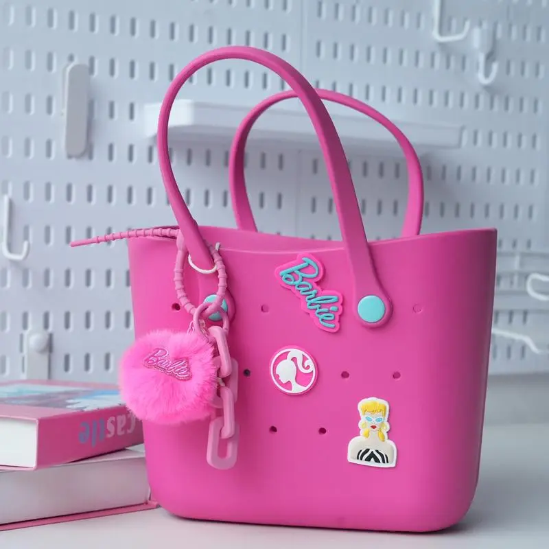 hot pink bag + pink charm