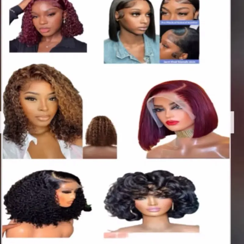 6 wigs  human hair 13*4. 12 & 14 inch
