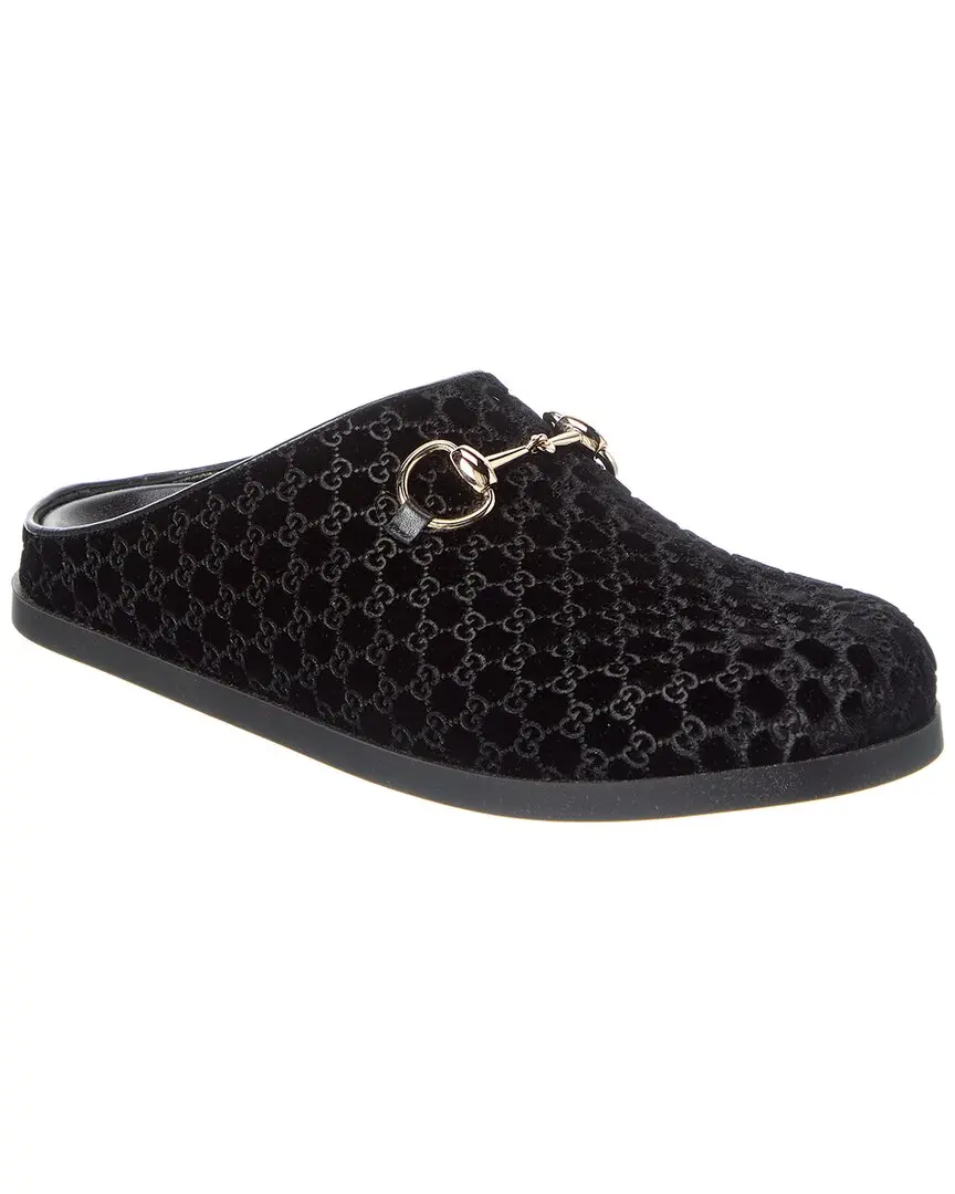 Gucci Horsebit GG Velvet Mule