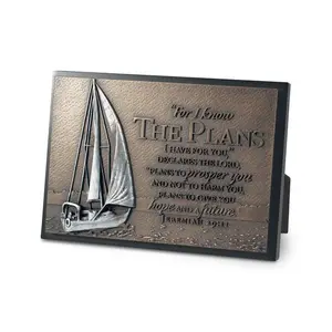 212 MAIN Small Felt Plaque - Moments of Faith-Sailboat, No. 89347, No. 20761, Festive Decor, Scripture Print Home Sign