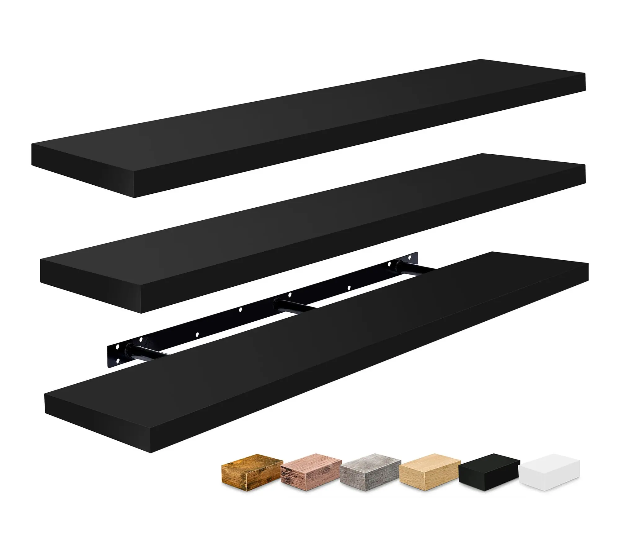Sorbus Floating Shelves for Wall, 55" Extra Long Shelves, 3 Pc
