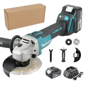 Makita DGA404 100/125mm Brushless Angle Grinder Variable Adjustment Cordless Grinding Cutting Woodworking Tool For 18V Battery gift