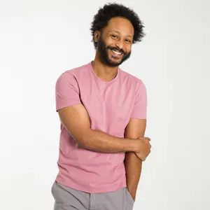 Rose Pima Cotton Crew Neck Tee