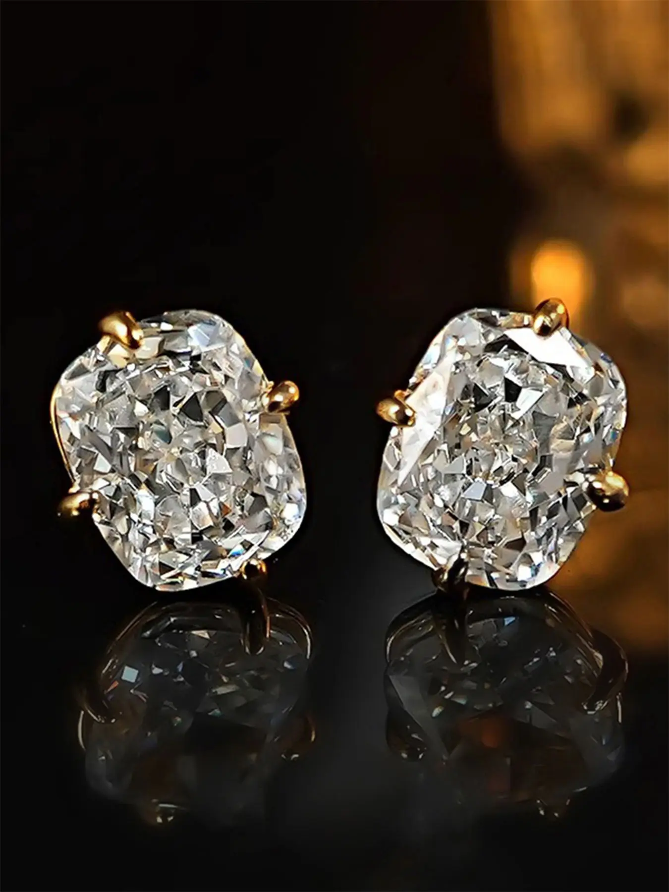 1 Pair Romantic Cubic Zirconia Stud High Quality Earrings For Women For Party Engagement Anniversary Valentines Day Jewelry Valentine's Day Gift Studs Earrings